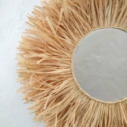 Ethnic Raffia Mirror Julietta - thumbnail 3