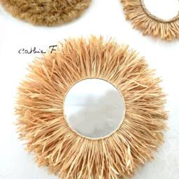 Ethnic Raffia Mirror Julietta - thumbnail 2