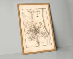 Old Map Of Aberdeen - Fine Art Print Historical Town Plan Aberdeen, River Dee, Aberdeenshire From 1883 - thumbnail 1