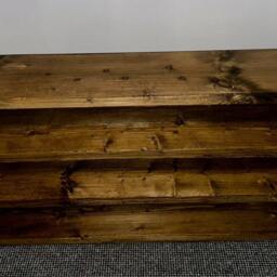 Rustic Shoe Bench - Handmade Wooden Rack Storage Organizer For Entryway, Mudroom, Or Hallway 3-Tier - thumbnail 3