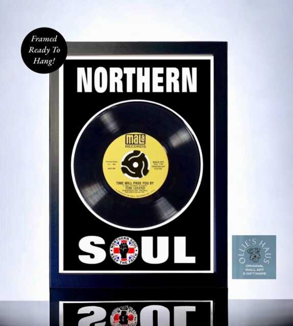 "Northern Soul Framed 7"" Vinyl Single Record - Tobi Legend" - image 1