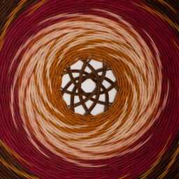 star Mandala Woven Wall Hanging 22 Inch Handmade Basket Weave Art Decor - thumbnail 2