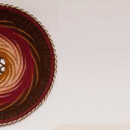star Mandala Woven Wall Hanging 22 Inch Handmade Basket Weave Art Decor - thumbnail 3