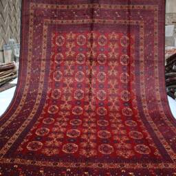 Turkmen Tekke Bukhara Rug - 7x10 Afghan Handmade Wool Antique Oriental Rug Waziri Design Tribal Dining Table Bedroom - thumbnail 4
