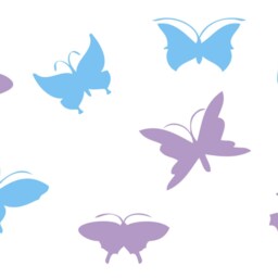 Butterfly, Girls Wall Decals, Set Of 16, Butterflies Bedroom Stickers Removable Spring - thumbnail 2