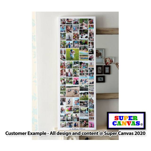 Custom 70 Picture Multi Photo Collage Display Board Family Wedding Holiday Unique Wall Art Framed Canvas Print Birthday Gift - image 1