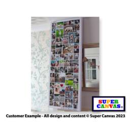 Custom 70 Picture Multi Photo Collage Display Board Family Wedding Holiday Unique Wall Art Framed Canvas Print Birthday Gift - thumbnail 2