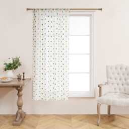 Custom Voile Pull Up Balloon Curtain Multicolours Pom With Rod Pocket Heading - thumbnail 2