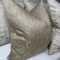 "Luxury Pillow Cover, Blake Textured Cushion Brass Gold Designer Fabric, Sofa Bed Throw Cover 16"" 18"" 20"" 22"" 24"" 26" - thumbnail 2
