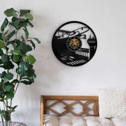 Vinyl Record Airplane Wall Clock Aviation Gift For Pilots Or Flight Attendants - thumbnail 4