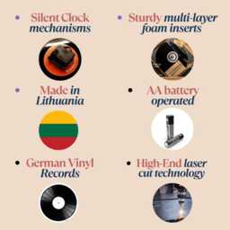 Vinyl Record Airplane Wall Clock Aviation Gift For Pilots Or Flight Attendants - thumbnail 3