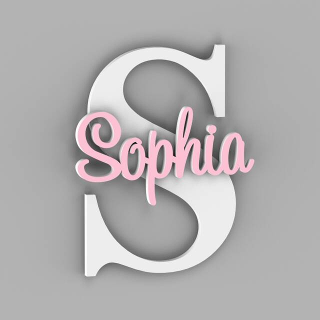 Personalized Nursery Name Sign, Baby Kids Room Wall Decor, Home Girl Nursery, Shower Gift - image 1