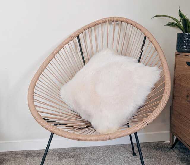 Sheepskin Long Wool Cushions With Feather Filler 45 X 45cm - 4 Colours Available - image 1