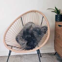 Sheepskin Long Wool Cushions With Feather Filler 45 X 45cm - 4 Colours Available - thumbnail 2