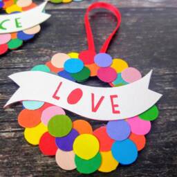 Set Of 4 Colourful Christmas Baubles, Handmade Paper Decorations - thumbnail 3