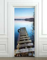 Bridge On A Lake Wall Decal, Sticker, Nature Door Decor, Mural, Cover, Wrap Home Decor Living Room - thumbnail 1