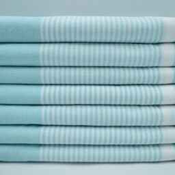 "Mint Green Towel, Striped Towel, Peshtemal Towel, Bohemian Towel, Beach Towel, 40""x83" - thumbnail 2
