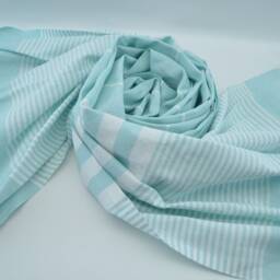 "Mint Green Towel, Striped Towel, Peshtemal Towel, Bohemian Towel, Beach Towel, 40""x83" - thumbnail 4