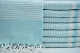 "Mint Green Towel, Striped Towel, Peshtemal Towel, Bohemian Towel, Beach Towel, 40""x83" - thumbnail 1