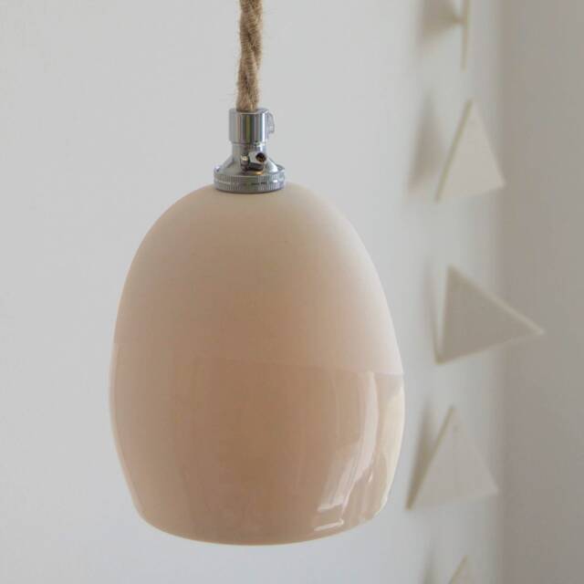 Soft White Droplet Porcelain Pendant Wall Lamp - image 1