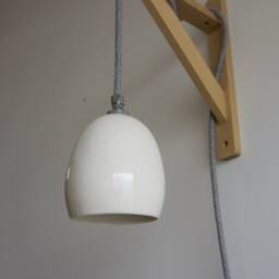 Soft White Droplet Porcelain Pendant Wall Lamp - thumbnail 2