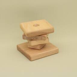 Handmade Wooden Stacking Pyramid Montessori Baby Gift - thumbnail 2