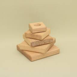 Handmade Wooden Stacking Pyramid Montessori Baby Gift - thumbnail 1
