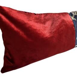 Pretty Cushions Luxury Velvet & Silk Red Cushion - thumbnail 2