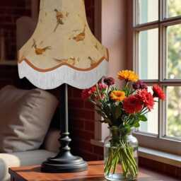 Pheasant Hunting Fabric Lampshade Handmade in The UK For Table & Floor Standard Lamp Shades, Ceiling Light Pendants - thumbnail 2