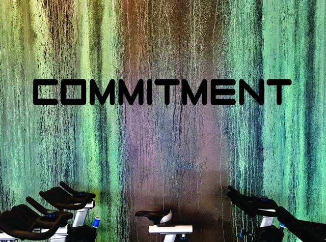 Fitness Wall Art, Commitment Wall Decal, Home Gym Design, Office Classroom Decor - image 1