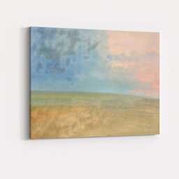 Minimalist Pastel Sky Open Field Abstract Landscape Canvas Wall Art Print Decor Picture Ready To Hang - thumbnail 4