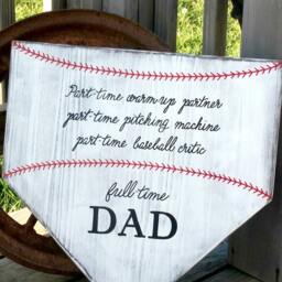 Baseball Sign - Homeplate Dad Gift Home Plate Wall Sports Softball Decor For Father Coach - thumbnail 3
