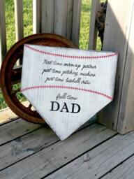 Baseball Sign - Homeplate Dad Gift Home Plate Wall Sports Softball Decor For Father Coach - thumbnail 1