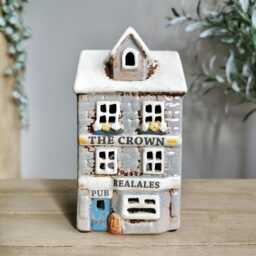 Ceramic House Tea Light Holder, The Crown Pub - thumbnail 2