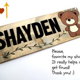 Woodland Nursery Name Sign, Teddy Bear, Personalized Baby Gifts, Nursery Decor, Wall Art Names, Forest Animal - thumbnail 4