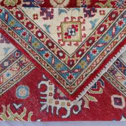 5x7 Red Kazak Oriental Rug - Afghan Geometric Handmade Natural Veg Dyes Soft Wool Medallion Area Rugs For Living Room Bedroom Carpet - thumbnail 4