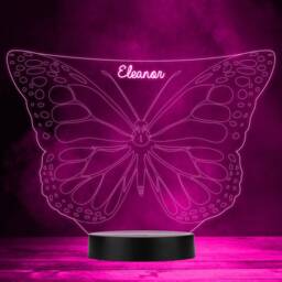 Butterfly With Spots Pretty Personalised Gift Colour Change Led Lamp Night Light - thumbnail 1