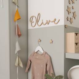 Personalised Wooden Name Sign - Custom Baby Wall Decor For Nursery Or Kids Bedroom - thumbnail 2