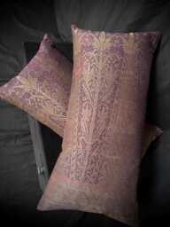 Silk Brocade Cushion 19Th Century Handmade Pillows Bespoke Collection Luxury - thumbnail 1