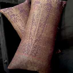Silk Brocade Cushion 19Th Century Handmade Pillows Bespoke Collection Luxury - thumbnail 4
