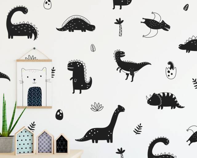 Dinosaur Wall Decals - Nursery Decor, Removable Stickers, Kids Room Art, Bedroom Gift For - image 1