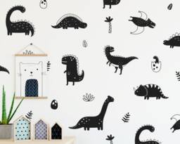 Dinosaur Wall Decals - Nursery Decor, Removable Stickers, Kids Room Art, Bedroom Gift For - thumbnail 1