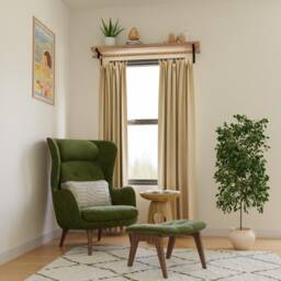 Shelf Bracket With Curtain Rod Holder, Sold Individually, & Hook, Drapery Hardware, Rod Finial - thumbnail 4