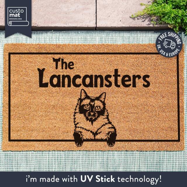 Siamese Cat Porch Rug - Custom Made Breed Door Mat D??cor For Lovers- Gift Lovers Welcome Home - image 1