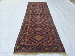 Vintage Afghan Kilim Runner Rug Turkmen Tribal Wool, 2.2x5.9 - thumbnail 1