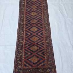 Vintage Afghan Kilim Runner Rug Turkmen Tribal Wool, 2.2x5.9 - thumbnail 2
