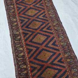 Vintage Afghan Kilim Runner Rug Turkmen Tribal Wool, 2.2x5.9 - thumbnail 4