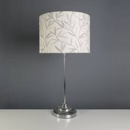 Lampshades in Laura Ashley Willow Leaf Steel Grey Fabric Handmade Free Delivery - thumbnail 4