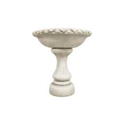 stone Cast Richmond Birdbath With Decorative Carved Basin & Pedestal - thumbnail 3
