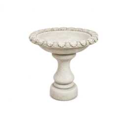 stone Cast Richmond Birdbath With Decorative Carved Basin & Pedestal - thumbnail 2